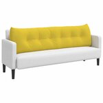 vidaXL Coussin de Dos Jaune clair 180 x 24 x 50 cm tissu