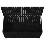 vidaXL Boîte de rangement de jardin Noir 121x55x64 cm Bois massif pin