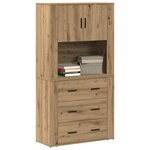 vidaXL Haut Armoire Chêne artisanal 80 x 33 x 150 cm Bois d'ingénierie
