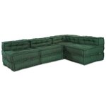 vidaXL Canapé modulaire 4 Pièces Vert tissu