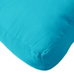 vidaXL Coussin de palette turquoise 70x70x12 cm tissu