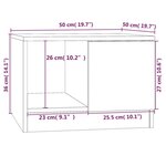vidaXL Table basse sonoma gris 50x50x36 cm bois d'ingénierie