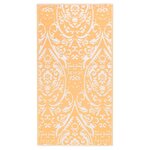 vidaXL Tapis d'extérieur ARAKIL Orange et blanc 120x180 cm PP