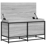 vidaXL Boîte de rangement avec couvercle sonoma gris bois d'ingénierie