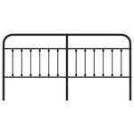 vidaXL Tête de lit métal noir 200 cm