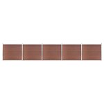 vidaXL Ensemble de panneau de clôture WPC 872x146 cm Marron