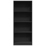vidaXL Bibliothèque noir 60x24x143 cm bois d'ingénierie
