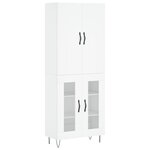 vidaXL Buffet haut Blanc 69 5x34x180 cm Bois d'ingénierie