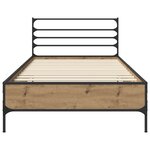 vidaXL Cadre de lit Chêne artisanal 80 x 200 cm Bois d'ingénierie