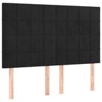 vidaXL Sommier à lattes de lit avec matelas Noir 140x200 cm Velours