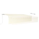 vidaXL Auvent manuel rétractable avec store 6x3 m Crème