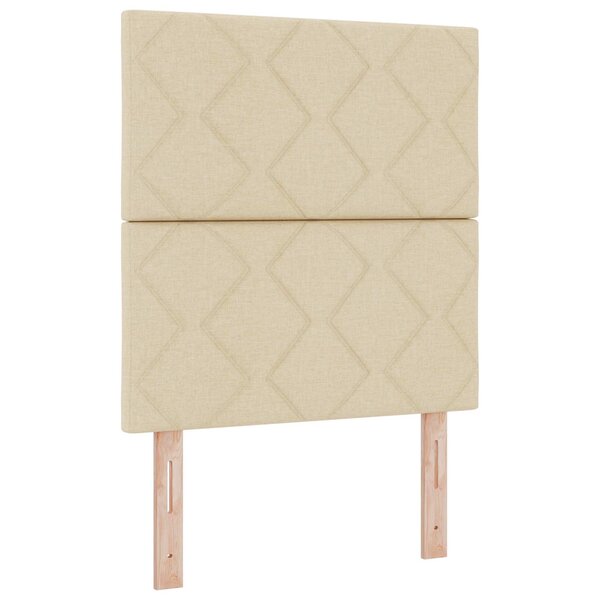 vidaXL Tête de lit avec tête de lit Crème 80 cm tissu