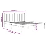 vidaXL Cadre de lit Bois de pin massif 140x200 cm