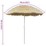 vidaXL Parasol de plage inclinable style Hawaii