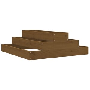 vidaXL Jardinière Marron miel 80x80x27 cm Bois massif de pin