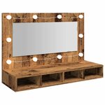 vidaXL Armoire à miroir avec LED vieux bois 90x31 5x62 cm