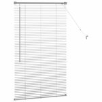 vidaXL Store de Fenêtre avec des rideaux Manuel Argent Aluminium