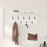 vidaXL Porte-manteau mural Blanc 80 x 40 x 12 cm Bois d'ingénierie