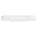 vidaXL Cadre de lit avec rangement avec tête de lit Blanc 100 x 200 cm