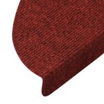 vidaXL Tapis d'escalier autocollants 15 Pièces 56x17x3 cm Rouge