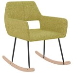 vidaXL Chaise à bascule Vert Tissu