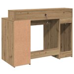 vidaXL Bureau avec lumières LED chêne artisanal bois d'ingénierie