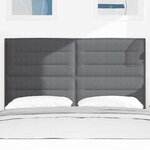 vidaXL Tête de lit LED avec des lumières à LED Gris foncé 160 cm tissu