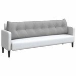 vidaXL Coussin de Dos Gris nuage 200 x 24 x 50 cm tissu