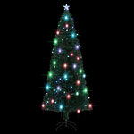 vidaXL Arbre de Noël pré-éclairé avec support et LED 240 cm fibre optique