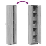 vidaXL Buffet haut LED sonoma gris 41 5x32 5x200 cm bois d’ingénierie
