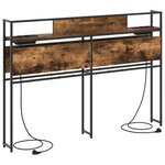 vidaXL Tête de lit de rangement Chêne fumé 120 cm Bois d'ingénierie