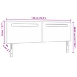 Cabeza de lit vidaXL Design Simple Gris 180 cm Cuir Synthétique