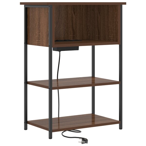 vidaXL Cabinet de chevet Chêne marron 55 x 31 x 76 cm