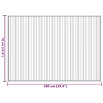 vidaXL Tapis rectangulaire marron 70x100 cm bambou