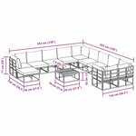 vidaXL Ensemble de canapé de jardin 12 Pièces Noir 71.5 x 71.5 x 71 cm