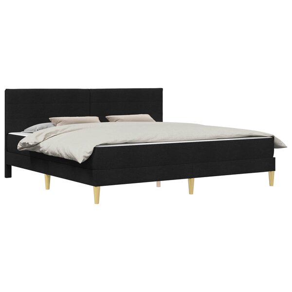 vidaXL Cadre de lit Noir 180 x 200 cm Polyester