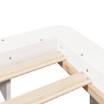 vidaXL Cadre de lit sans matelas blanc 150x200 cm bois de pin massif