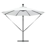 vidaXL Parasol banane à mât déporté Couleur sable 294 x 294 x 248 cm