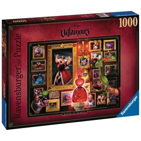 Puzzle 1000 p - la reine de coeur (collection disney villainous)