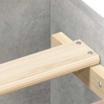 vidaXL Cadre de lit sans matelas gris béton 140x200 cm