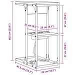 vidaXL Table de chevet Chêne Sonoma 41.5 x 26 x 60.5 cm