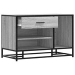 vidaXL Banc à chaussures sonoma gris bois d'ingénierie et métal