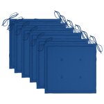 vidaXL Chaises pliables de jardin lot de 6 avec coussins Bois d'acacia