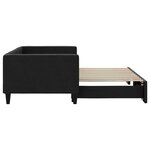 vidaXL Lit de jour avec lit gigogne noir 90x190 cm tissu