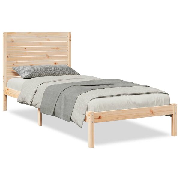 vidaXL Cadre de lit extra long sans matelas 100x210 cm bois massif