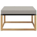 vidaXL Pouf d'Extérieur Bois d'acacia massif et Textilène Blanc