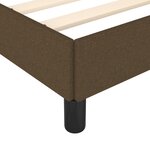 vidaXL Cadre de lit Marron foncé 80x200 cm Tissu