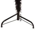 vidaXL Demi sapin de Noël artificiel mince avec support Noir 210 cm