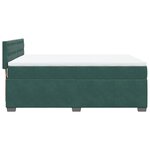vidaXL Sommier à lattes de lit et matelas Vert foncé 140x200cm Velours