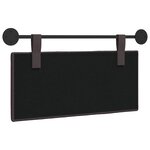 vidaXL Tête de lit suspendue Marron foncé tissu